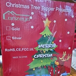 Gold and Silver Christmas Tree Topper Projector